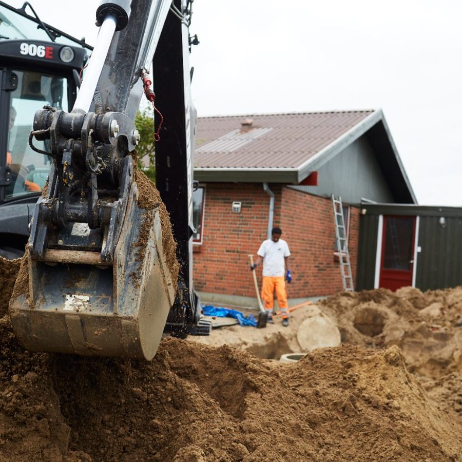 Septic tank being serviced